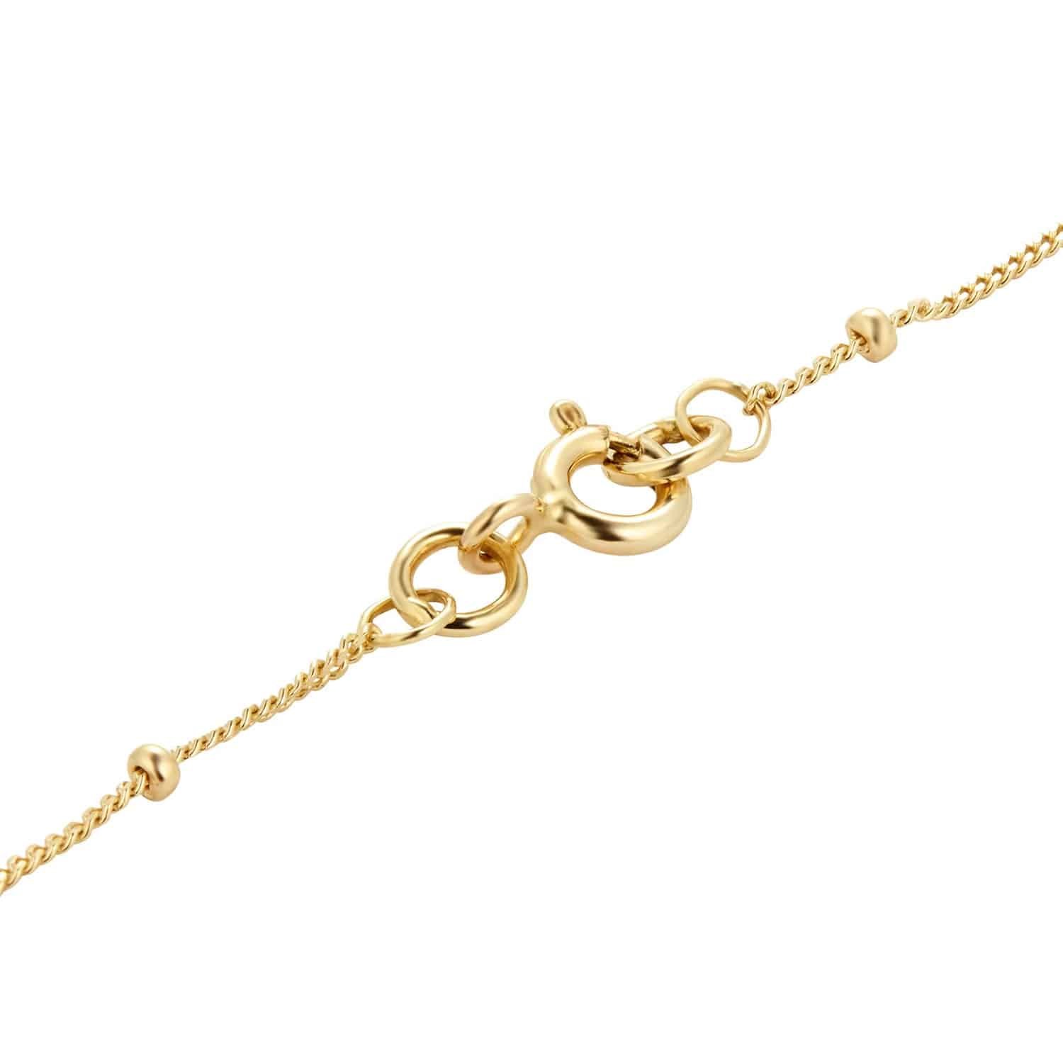 9ct Yellow Gold Beaded Chain Bracelet - Image 4