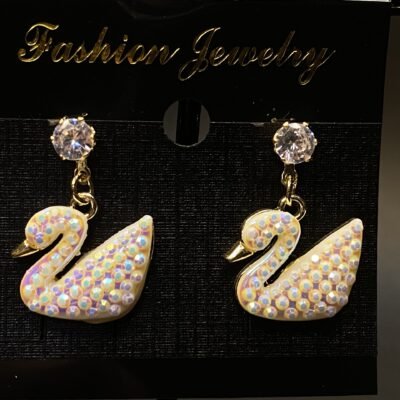 White Swan Earrings